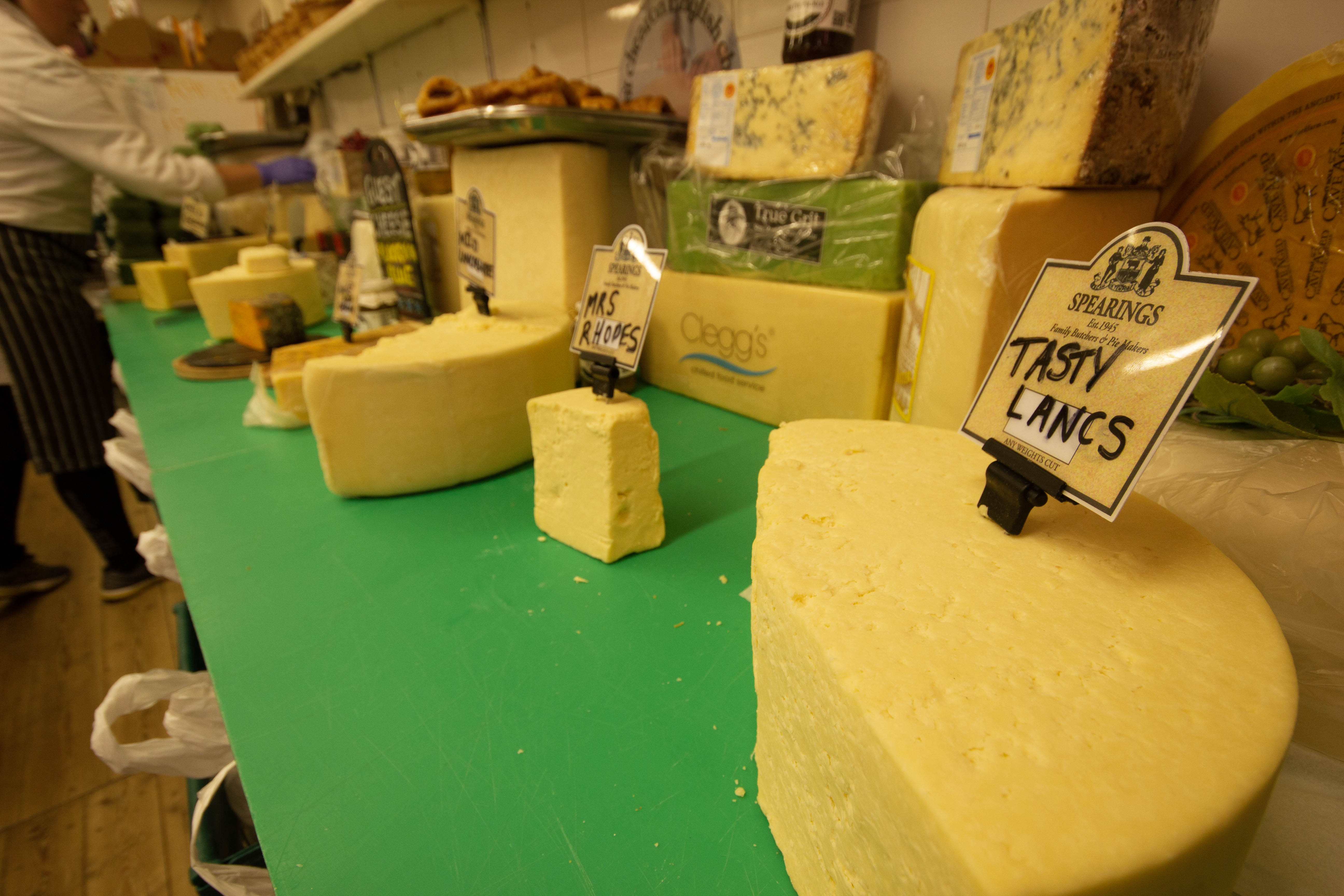 Selection of Spearings produce on display