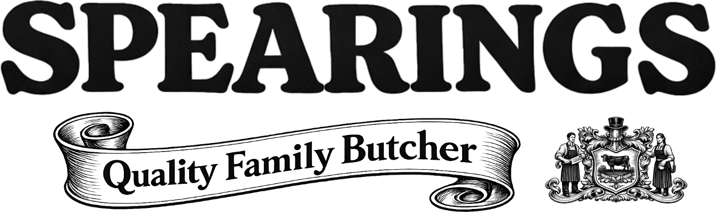 Spearings Quality Family Butcher banner logo